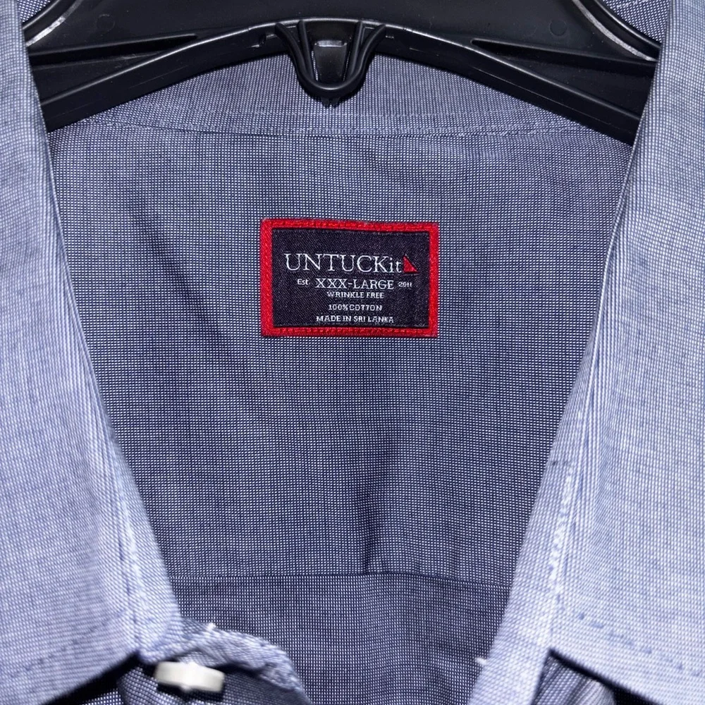 UNTUCKit Wrinkle Free Shirt Mens Size XXXL Non-Iron 100% Cotton Woven - Picture 5 of 7